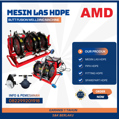 Mesin Las HDPE SHD Hydraulic 450 Wellding Machine
