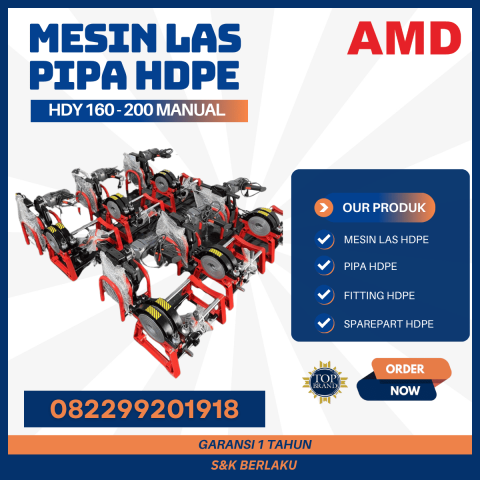 Mesin Las Pipa HDPE Manual Butt Fusion 160 HDY A4