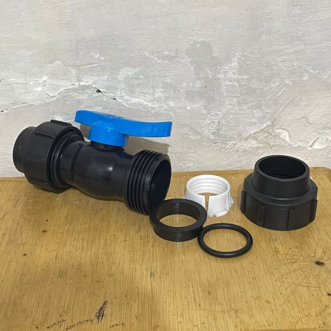 Ball Valve HDPE Fitting Compression ukuran 20mm - 110mm