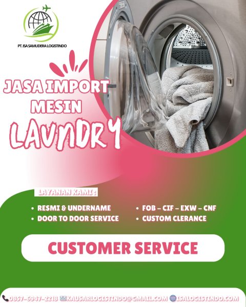 Jasa Import Mesin Laundry Baru & Profesional