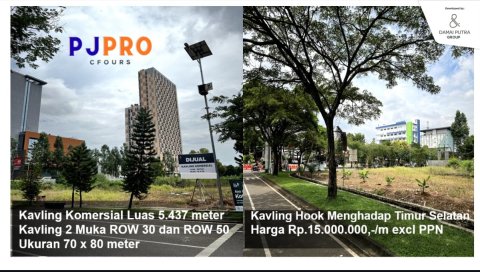 Dijual Kavling Komersial Siap Bangun di Jalan Bulevar Harapan Indah
