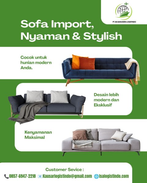 Jasa Import Sofa & Furniture – PT ISA SAMUDERA LOGISTINDO