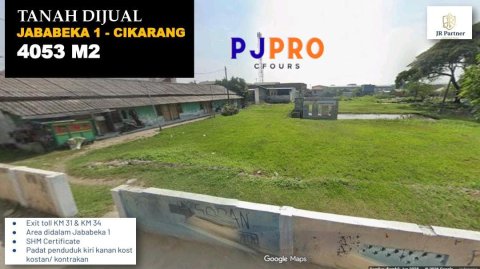 Dijual Tanah Cocok untuk Bisnis Nempel Langsung dengan Jababeka 1 Bekasi