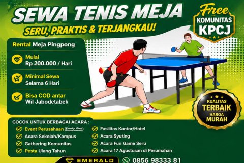 Rental sewa tenis meja pingpong