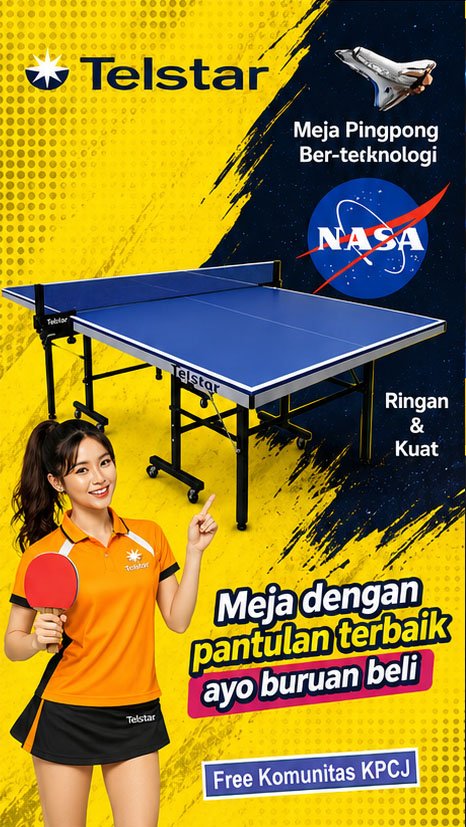 Jual Meja Pingpong Merk TELSTAR  Kualitas Terbaik dengan Teknologi Mutakhir!
