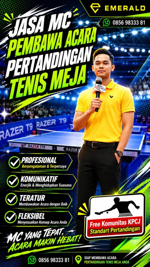 JASA MC PERTANDINGAN TENIS MEJA / PINGPONG