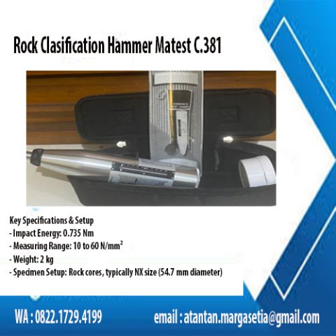 Hammertest Matest C.381 Rock Classification Hammer Murah  di 082217294199