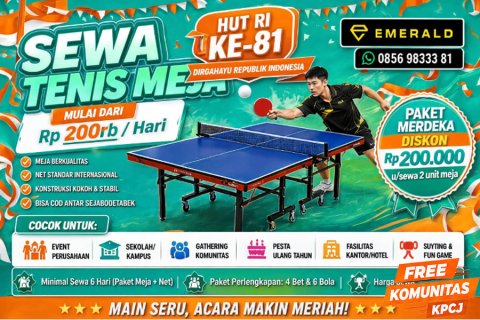 SEWA TENIS MEJA MURAH & BERKUALITAS – MULAI Rp 200.000/HARI!
